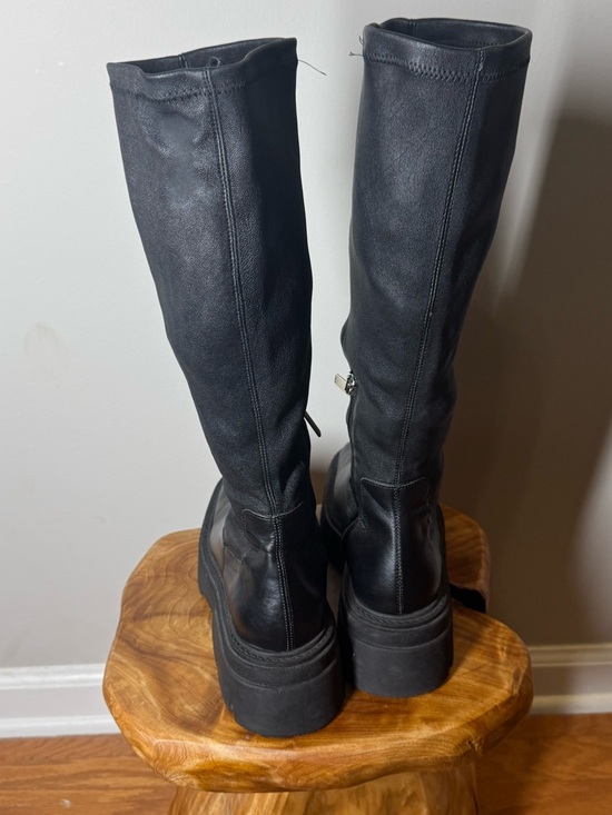 Zara Women’s Knee-High boots with a Treaded Lug Sole with side zipper 36/6 - Picture 5 of 11